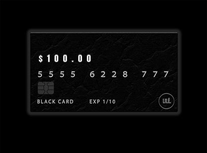 LILÈ BLACK CARD - LILÈ - Gift Card - LILÈ - online jewellery store - jewelry online - affordable jewellery online Australia